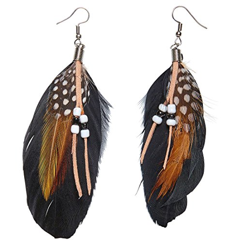 NET TOYS Indianer Ohrringe mit Federn Federohrringe Indianerin Hippie Ohrschmuck Pocahontas Ohrstecker NET TOYS Indianer Ohrringe mit Federn Federohrringe Indianerin Hippie Ohrschmuck Pocahontas Ohrstecker von NET TOYS