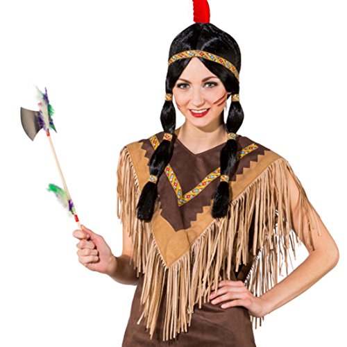 NET TOYS Indianer Poncho Umhang Indianerin Schulterumhang Squaw Pocahontas Cape mit Fransen NET TOYS Indianer Poncho Umhang Indianerin Schulterumhang Squaw Pocahontas Cape mit Fransen von NET TOYS