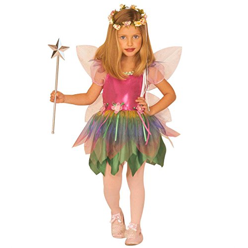 NET TOYS Kinder Fee Kostüm mit Flügel Feenkostüm XS 110cm 3-4 Jahre Elfe Kostüm Schmetterlingskostüm Feekostüm von NET TOYS