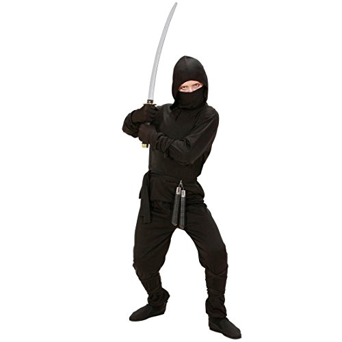 NET TOYS Kinder Ninja Kostüm Samurai Krieger Kämpfer Kinderkostüm Ninjakostüm schwarz L 156cm 11-13 Jahre NET TOYS Kinder Ninja Kostüm Samurai Krieger Kämpfer Kinderkostüm Ninjakostüm schwarz L 156cm 11-13 Jahre von NET TOYS