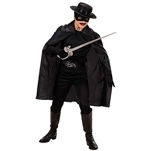 NET TOYS Kinder Zorro Cape Batman Umhang schwarz Robin Umhangmantel GRAF Mantel Vampir Kostüm Halloween Vampirumhang von NET TOYS