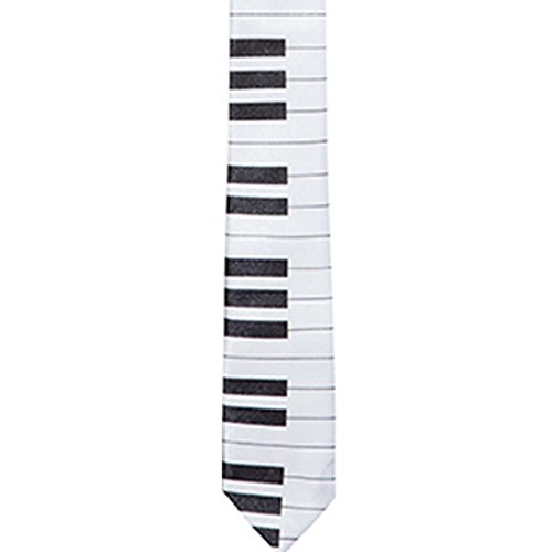 NET TOYS Klavier Krawatte Musik Schlips Satin Piano Binder Klaviertasten Herrenkrawatte Musiker Damenkrawatte Rockstar Kostüm Zubehör Karnevalskostüme Accessoires NET TOYS Klavier Krawatte Musik Schlips Satin Piano Binder Klaviertasten Herrenkrawatte Musiker Damenkrawatte Rockstar Kostüm Zubehör Karnevalskostüme Accessoires von NET TOYS