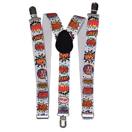 NET TOYS Knallige Pop-Art Hosenträger für Erwachsene - Verspieltes Unisex-Kostüm-Zubehör Suspenders im Cartoon-Style - EIN Blickfang für Fasching & Karneval NET TOYS Knallige Pop-Art Hosenträger für Erwachsene - Verspieltes Unisex-Kostüm-Zubehör Suspenders im Cartoon-Style - EIN Blickfang für Fasching & Karneval von NET TOYS