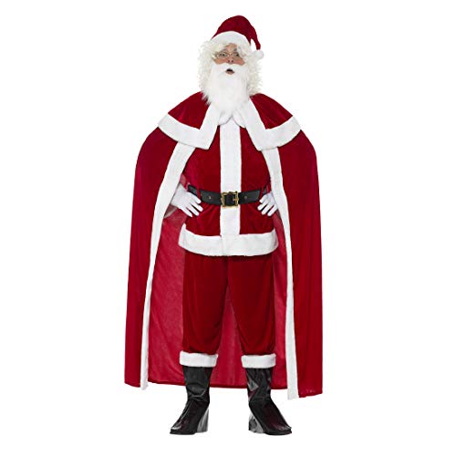 NET TOYS Komplettes Weihnachtsmann-Kostüm mit Mütze & Bart - Rot-Weiß XL (56/58) - Außergewöhnliche Männer-Verkleidung Nikolaus - Wie geschaffen für Weihnachten & Weihnachtsmarkt von NET TOYS