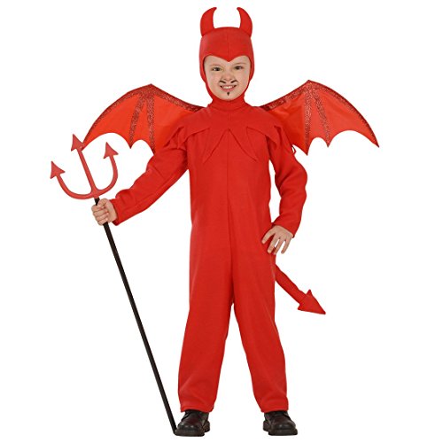 NET TOYS Little Devil Kostüm Teufel Kinderkostüm 110 cm Kinder Teufelskostüm Kleiner Satan Ganzkörperkostüm Hölle Faschingskostüm Dämon Halloweenkostüm Junge von NET TOYS