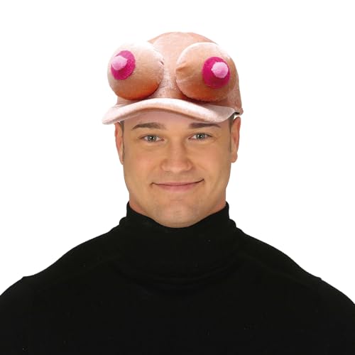 NET TOYS Lustige Titten Mütze JGA - Hautfarben - Witzige Männer-Kappe Schirmmütze mit Melonen NET TOYS Lustige Titten Mütze JGA - Hautfarben - Witzige Männer-Kappe Schirmmütze mit Melonen von NET TOYS