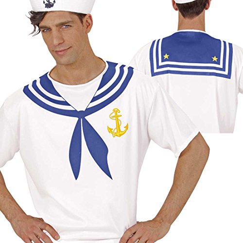 NET TOYS Matrosenkostüm Seemann Kostüm Marine XL 54 Matrosen Verkleidung Bootsmann Matrosenshirt Kostüm Matrose Erwachsene Marine T-Shirt NET TOYS Matrosenkostüm Seemann Kostüm Marine XL 54 Matrosen Verkleidung Bootsmann Matrosenshirt Kostüm Matrose Erwachsene Marine T-Shirt von NET TOYS