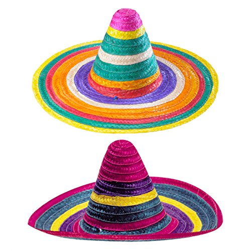 NET TOYS Multicolor Sombrero Hut Mexikaner Sombreros Strohhut Sommerhut Partyhut Fasching Karneval Mexiko NET TOYS Multicolor Sombrero Hut Mexikaner Sombreros Strohhut Sommerhut Partyhut Fasching Karneval Mexiko von NET TOYS