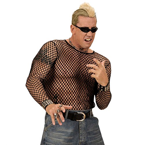 NET TOYS Netzhemd schwarz Rocker Kostüm Shirt Netz Hemd Netzshirt Herren Netzhemden Netzshirt Fasching Karneval Oberteil Gr M-L NET TOYS Netzhemd schwarz Rocker Kostüm Shirt Netz Hemd Netzshirt Herren Netzhemden Netzshirt Fasching Karneval Oberteil Gr M-L von NET TOYS