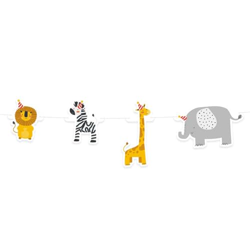 NET TOYS Niedliche Safari Girlande - Bunt 300cm - Tierische Party-Dekoration Dschungel Tiere Papiergirlande NET TOYS Niedliche Safari Girlande - Bunt 300cm - Tierische Party-Dekoration Dschungel Tiere Papiergirlande von NET TOYS