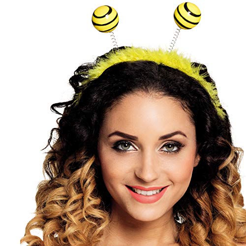 NET TOYS Niedlicher Haarreif Biene für Erwachsene - Gelb-Schwarz - Tierische Damen-Kopfbedeckung Tiara mit Fühlern und Plüsch - Genau richtig für Mottoparty & Karneval NET TOYS Niedlicher Haarreif Biene für Erwachsene - Gelb-Schwarz - Tierische Damen-Kopfbedeckung Tiara mit Fühlern und Plüsch - Genau richtig für Mottoparty & Karneval von NET TOYS
