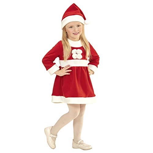 NET TOYS Niedliches Weihnachts-Kostüm für Kinder | Rot-Weiß in Größe 110, 3-4 Jahre | Hinreißendes Mädchen-Kleid Kleine Miss Santa | Perfekt geeignet für Weihnachten & Weihnachtsfeier von NET TOYS
