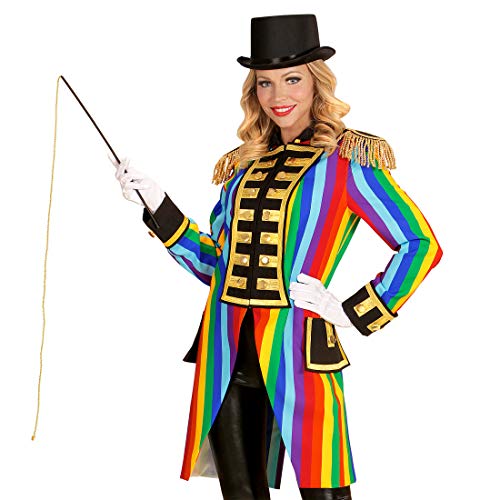 NET TOYS Nobler Regenbogen-Frack Dompteurin für Damen - Blau XL (46/48) - Extravagante Frauen-Verkleidung Zirkus-Direktorin - EIN Blickfang für Karneval & Fastnacht von NET TOYS