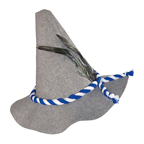 NET TOYS Oktoberfest Hut Seppelhut Filzhut Sepplhut Trachtenhut Bayernhut Seppel Seppl Bayern Trachen Kostüm Zubehör grau NET TOYS Oktoberfest Hut Seppelhut Filzhut Sepplhut Trachtenhut Bayernhut Seppel Seppl Bayern Trachen Kostüm Zubehör grau von NET TOYS