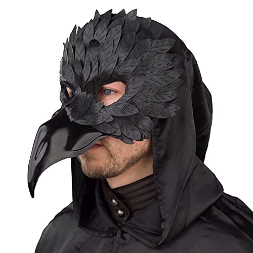 NET TOYS Originelle Rabenmaske für Erwachsene - Schwarz - Schickes Herren-Kostüm-Zubehör Schnabelmaske Krähe - Einsetzbar für Gruselparty & Karneval NET TOYS Originelle Rabenmaske für Erwachsene - Schwarz - Schickes Herren-Kostüm-Zubehör Schnabelmaske Krähe - Einsetzbar für Gruselparty & Karneval von NET TOYS