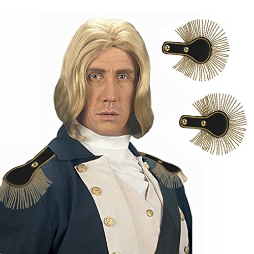 NET TOYS Paar Epauletten Schulterklappen mit Fransen Offizier Schulterstücke Militär Schmuck Uniform Accessoire Soldat Kostüm Zubehör von NET TOYS