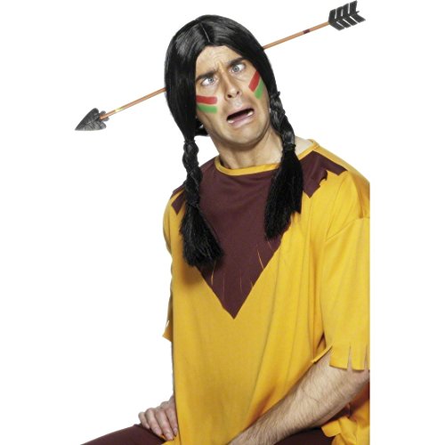 NET TOYS Pfeil durch den Kopf Haareif Indianer Accessoire Indianerschmuck Scherzartikel Haarreifen Kostüm Zubehör von NET TOYS