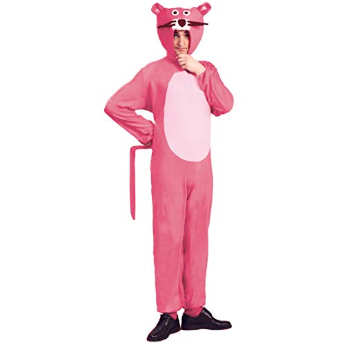 NET TOYS Pink Panther Kostüm | Rosa in Größe M (48/50) | Originelles Unisex-Outfit Paulchen Panther geeignet für Straßenkarneval & Après-Ski von NET TOYS
