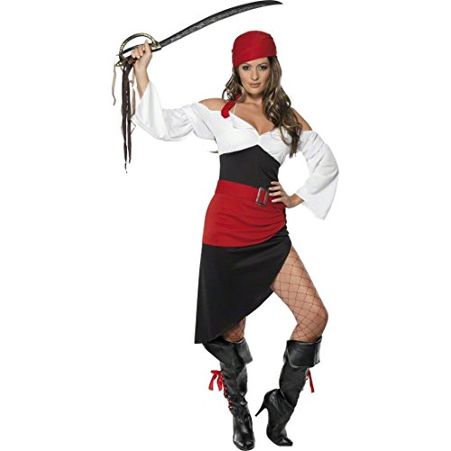 NET TOYS Piratin Kostüm Piratenbraut M 40/42 Piratinkostüm Damenkostüm Seeräuberin Freibeuterin Piratinkostüm von NET TOYS