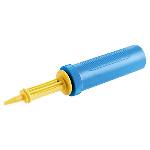 NET TOYS Praktische Luftballonpumpe - Blau-Gelb 25 x 4,4 x 4,4 cm - Vielseitiges Party-Zubehör Luft-Pumpe für Ballons - Perfekt geeignet für Geburtstagsfeier & Gartenparty von NET TOYS