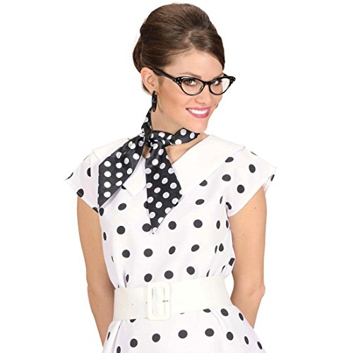 NET TOYS Pünktchen Haar Tuch Retro Satin Halstuch schwarz-weiß gepunktet Polka Dots Satintuch Rockabilly Punkte Schal Fifties Haartuch Mottoparty Kostüm Zubehör NET TOYS Pünktchen Haar Tuch Retro Satin Halstuch schwarz-weiß gepunktet Polka Dots Satintuch Rockabilly Punkte Schal Fifties Haartuch Mottoparty Kostüm Zubehör von NET TOYS