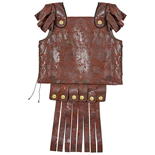 NET TOYS Römische Rüstung für Erwachsene | Braun | Außergewöhnliches Herren-Kostüm Gladiator-Harnisch aus Leder-Imitat | Passend gekleidet für Fasching & Karneval von NET TOYS