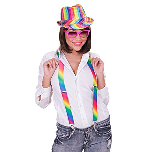 NET TOYS Regenbogen Hut Bunter Pailettenhut Rainbow Trilby Regenbogenfarben Partyhut Party Fedora Faschingshut NET TOYS Regenbogen Hut Bunter Pailettenhut Rainbow Trilby Regenbogenfarben Partyhut Party Fedora Faschingshut von NET TOYS