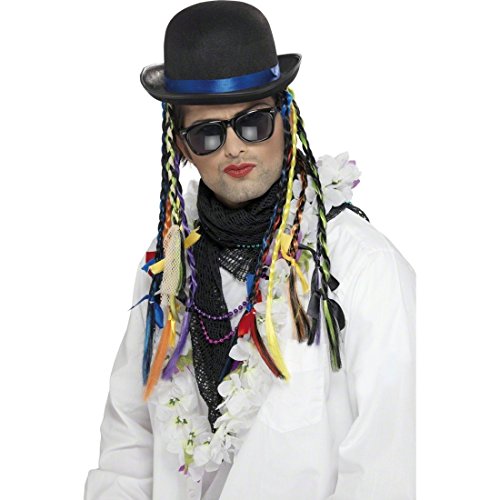 NET TOYS Retro Hut mit bunten Zöpfen bunt 80er Jahre Partyhut George Melone mit Haaren Chamäleon Faschingshut Karma Bowler NET TOYS Retro Hut mit bunten Zöpfen bunt 80er Jahre Partyhut George Melone mit Haaren Chamäleon Faschingshut Karma Bowler von NET TOYS