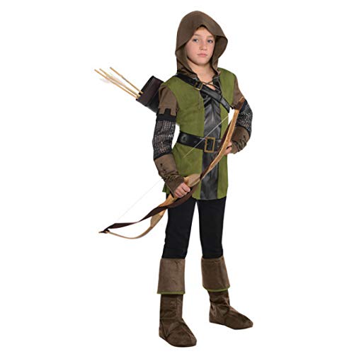 NET TOYS Robin Hood Kostüm für Kinder - Grün-Braun 12-14 Jahre, 150-162 cm - Außergewöhnliche Jungen-Verkleidung Jäger & Waldläufer - Perfekt geeignet für Kinder-Fasching & Kostümfest von NET TOYS
