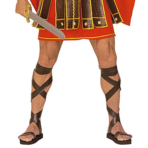 NET TOYS Römer Sandalen Centurion Gladiatorsandalen braun Römersandalen Gladiatoren Sandalen Römer Schuhe Kostüm Accessoire von NET TOYS