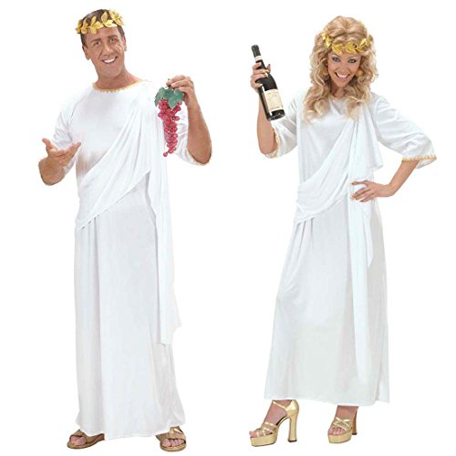 NET TOYS Römische Toga Griechin Kostüm weiß L Unisex Griechische Göttin Kleid Antike Kostüm Römerinkostüm Römer Grieche Senator NET TOYS Römische Toga Griechin Kostüm weiß L Unisex Griechische Göttin Kleid Antike Kostüm Römerinkostüm Römer Grieche Senator von NET TOYS