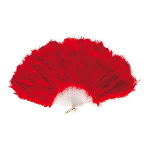 NET TOYS Roter Handfächer Federfächer Feder Hand Fächer rot Damenfächer Kostüm Zubehör Fasching Karneval NET TOYS Roter Handfächer Federfächer Feder Hand Fächer rot Damenfächer Kostüm Zubehör Fasching Karneval von NET TOYS