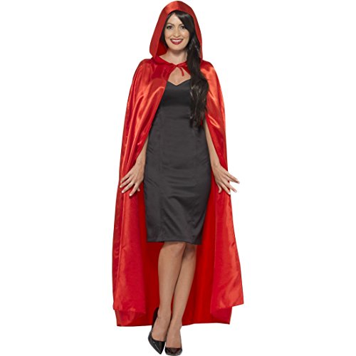 NET TOYS Roter Umhang mit Kapuze Rotkäppchen Cape Vampirumhang Damen Halloween Kapuzenumhang NET TOYS Roter Umhang mit Kapuze Rotkäppchen Cape Vampirumhang Damen Halloween Kapuzenumhang von NET TOYS