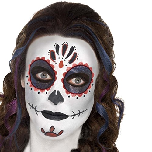 NET TOYS Schminke Mexikanische Totenmaske Sugar Skull Makeup-Set mehrteilig Tag der Toten Beauty Kit Dia de los Muertos Accessoires Todesmaske Schminkutensilien La Catrina Halloween Schminke NET TOYS Schminke Mexikanische Totenmaske Sugar Skull Makeup-Set mehrteilig Tag der Toten Beauty Kit Dia de los Muertos Accessoires Todesmaske Schminkutensilien La Catrina Halloween Schminke von NET TOYS
