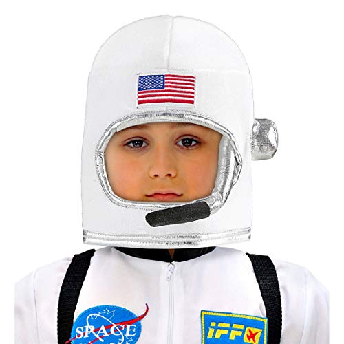 NET TOYS Schöner Astronauten-Helm USA für Kinder - Weiß - Außergewöhnliches Kostüm-Zubehör zum Raumanzug NASA Mondlandung - Bestens geeignet für Kinder-Fasching & Kostümfest von NET TOYS