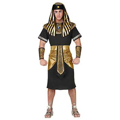 NET TOYS Schönes Pharao-Kostüm für Herren - Schwarz-Gold XL (54) - Herrschaftliche Männer-Verkleidung König von Ägypten - Perfekt geeignet für Fasching & Karneval von NET TOYS