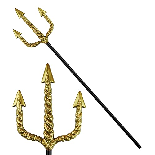 Widmann 24222- Goldener Dreizack, ca. 120 cm, schwarzer Stiel, Teufel, Poseidon, Karneval, Mottoparty, Halloween Widmann 24222- Goldener Dreizack, ca. 120 cm, schwarzer Stiel, Teufel, Poseidon, Karneval, Mottoparty, Halloween von Widmann