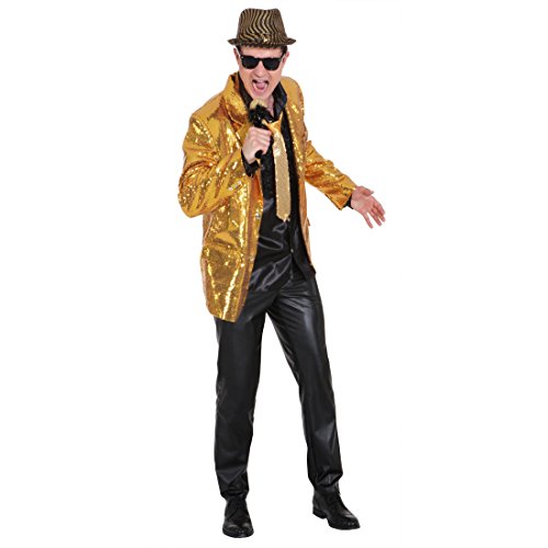 NET TOYS Show Jacket Gold Paillettenjacke Glitzer Jacke Pailletten Showtime Showmaster Glitzerjacke Showjacket Glitzerjacke XL 56/58 von NET TOYS