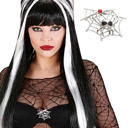 NET TOYS Spinnen Brosche Hexen Pin Silber Spinnweben Badge Spinnennetz Schmuck Gothic Vampir Anstecker Halloween Kostüm Accessoire NET TOYS Spinnen Brosche Hexen Pin Silber Spinnweben Badge Spinnennetz Schmuck Gothic Vampir Anstecker Halloween Kostüm Accessoire von NET TOYS