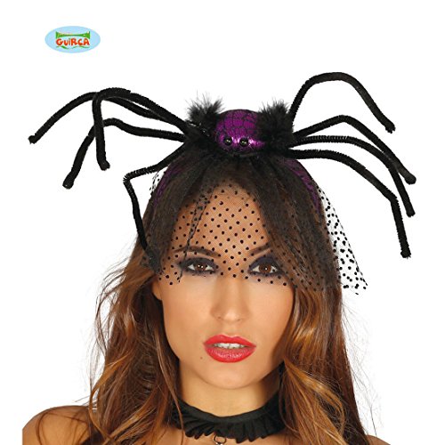 NET TOYS Spinnen Diadem mit Schleier Gothic Spinnenhaarreifen schwarz-lila Schwarze Witwe Haarreif Hexen Kopfschmuck NET TOYS Spinnen Diadem mit Schleier Gothic Spinnenhaarreifen schwarz-lila Schwarze Witwe Haarreif Hexen Kopfschmuck von NET TOYS