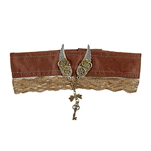 NET TOYS Steampunk Halsband Choker | Braun-Gold | Extravagantes Damen-Accessoire Halsschmuck Cyberpunk | Glanzpunkt für Kostümfest & Mottoparty NET TOYS Steampunk Halsband Choker | Braun-Gold | Extravagantes Damen-Accessoire Halsschmuck Cyberpunk | Glanzpunkt für Kostümfest & Mottoparty von NET TOYS