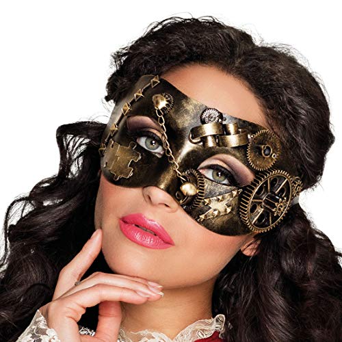 NET TOYS Steampunk-Maske mit Zahnrädern | Gold-Schwarz | Außergewöhnliches Unisex-Accessoire Augenmaske Cyberpunk | Perfekt geeignet für Mottoparty & Kostümfest NET TOYS Steampunk-Maske mit Zahnrädern | Gold-Schwarz | Außergewöhnliches Unisex-Accessoire Augenmaske Cyberpunk | Perfekt geeignet für Mottoparty & Kostümfest von NET TOYS