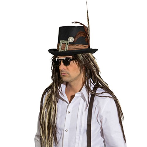 NET TOYS Steampunk Zylinder Gothic Hut Halloween Zylinderhut Viktorianischer Federhut Feder Faschingshut London Karnevalshut Karnevalskostüme Accessoires NET TOYS Steampunk Zylinder Gothic Hut Halloween Zylinderhut Viktorianischer Federhut Feder Faschingshut London Karnevalshut Karnevalskostüme Accessoires von NET TOYS