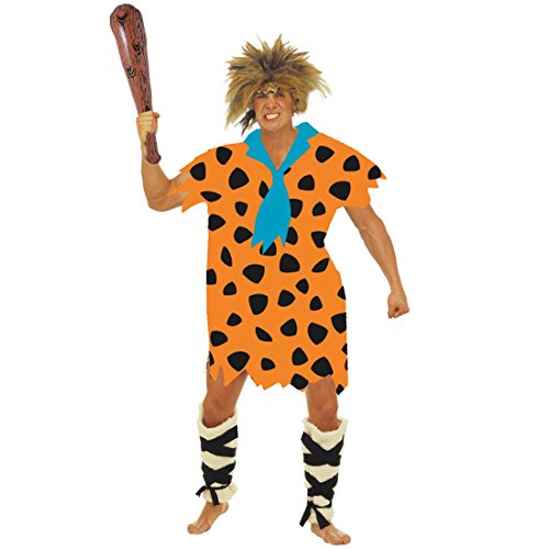 NET TOYS Steinzeit Kostüm Herrenkostüm L 50/52 Urmensch Höhlenmensch Verkleidung Karnevalskostüm Neandertaler Faschingskostüm von NET TOYS