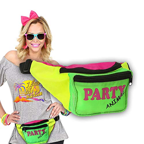 NET TOYS Stylische 80er Jahre Bauchtasche für Männer & Frauen - Schrilles Unisex-Kostüm-Zubehör Hüfttasche 90er neon - Perfekt geeignet für 80er-Party & Fasching NET TOYS Stylische 80er Jahre Bauchtasche für Männer & Frauen - Schrilles Unisex-Kostüm-Zubehör Hüfttasche 90er neon - Perfekt geeignet für 80er-Party & Fasching von NET TOYS
