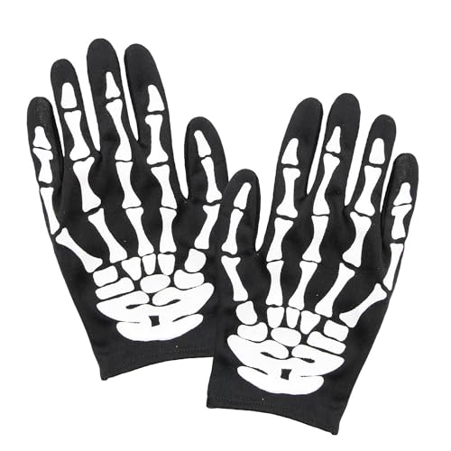 NET TOYS Stylische Knochen-Handschuhe Skelett - Schwarz-Weiß - Unheimliches Unisex-Kostüm-Zubehör Fäustlinge mit Anatomie-Muster Gerippe NET TOYS Stylische Knochen-Handschuhe Skelett - Schwarz-Weiß - Unheimliches Unisex-Kostüm-Zubehör Fäustlinge mit Anatomie-Muster Gerippe von NET TOYS