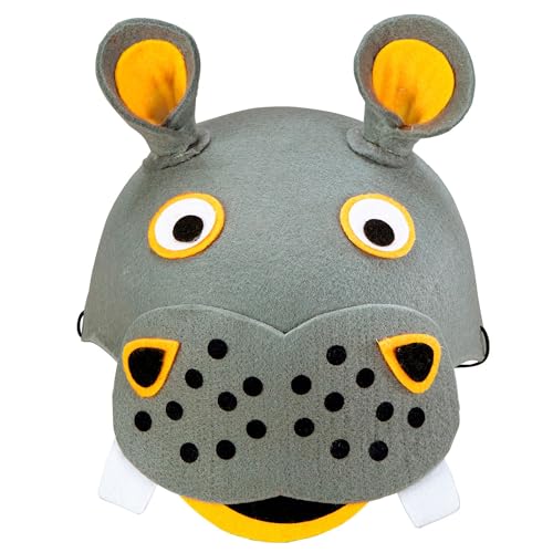 NET TOYS Süße Nilpferd Mütze - Grau - Süßes Kinder-Kostüm-Zubehör Hippo Hut für Jungen und Mädchen NET TOYS Süße Nilpferd Mütze - Grau - Süßes Kinder-Kostüm-Zubehör Hippo Hut für Jungen und Mädchen von NET TOYS
