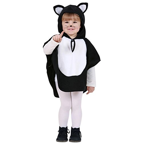 NET TOYS Süßes Katzen Kostüm Katzenkostüm Kinder 110 cm 3-4 Jahre Kinderkostüm Katze Babykostüm Mieze Baby Poncho Kätzchen Tierkostüm für Mädchen von NET TOYS