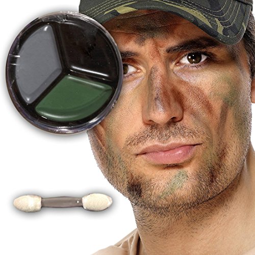 NET TOYS Tarnschminke Camouflage Make up braun schwarz grün Soldaten Schminke Faschingsschminke Soldat Kämpfer von NET TOYS
