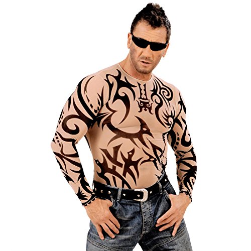 NET TOYS Tattoo Shirt Tribal Sleeves Fasching Kostüm Oberteil Karneval Faschingsoberteil Karnevalsoberteil NET TOYS Tattoo Shirt Tribal Sleeves Fasching Kostüm Oberteil Karneval Faschingsoberteil Karnevalsoberteil von NET TOYS